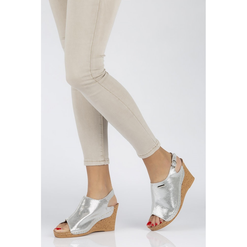 Filippo DS784 / 20 Si Silberne Sandalen silber- grau 1