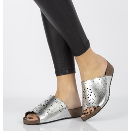 Lederhausschuhe Filippo DK1270 / 20 Si silber silber- 1