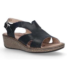 Ledersandalen Filippo DS097 / 18 Nv marineblau 1