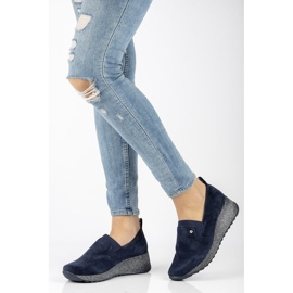 Lederturnschuhe Filippo DP1500 / 20 Nv T marineblau navy blau 2