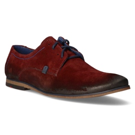 Lederschuhe Filippo 239 Burgund Velours rot 1