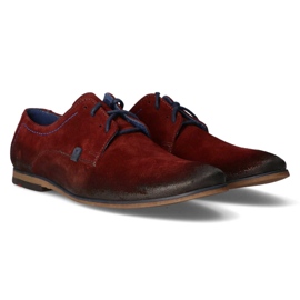Lederschuhe Filippo 239 Burgund Velours rot 2