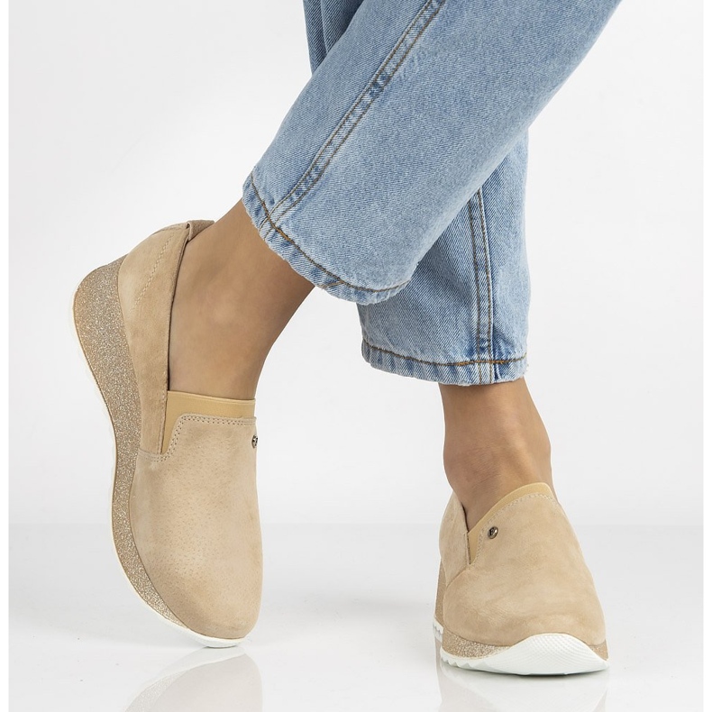 Lederturnschuhe Filippo DP1500 / 21 Beige sein 2