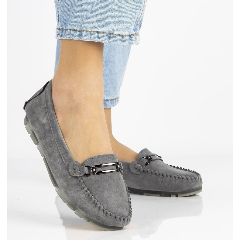 Lederhalbschuhe Filippo DP1202 / 21 Gr grau 2