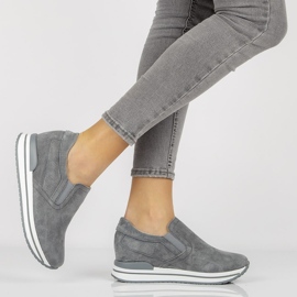 Lederturnschuhe Filippo DP1512 / 21 Gr grau 1