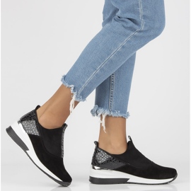 Lederturnschuhe Filippo DP1689 / 21 Bk Schwarz 1