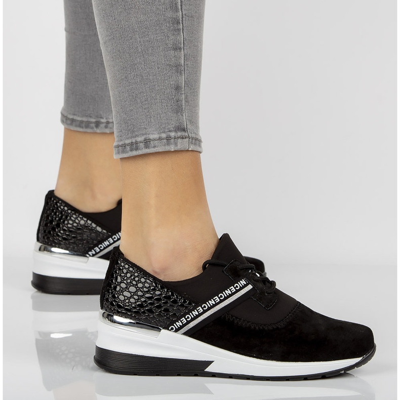 Lederturnschuhe Filippo DP1388 / 21 Bk schwarz 1