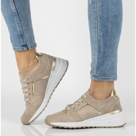 Lederturnschuhe Filippo DP2003 / 21 Seien Sie beige 1