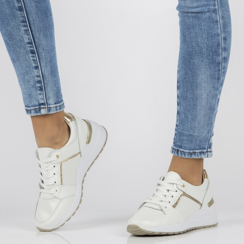 Lederturnschuhe Filippo DP2003 / 21 Wh weiß 1