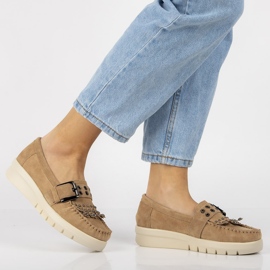 Leder-Slipper Filippo DP2029 / 21 Seien Sie beige 1