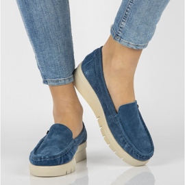 Lederhalbschuhe Filippo DP2031 / 21 Bl blau 1