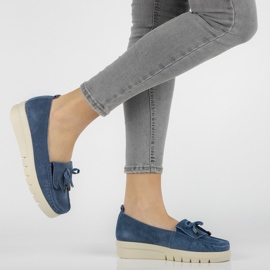 Lederhalbschuhe Filippo DP2030 / 21 Bl blau 1