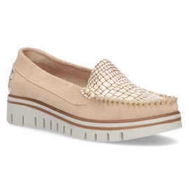 Lederhalbschuhe Filippo 10118 beige 1