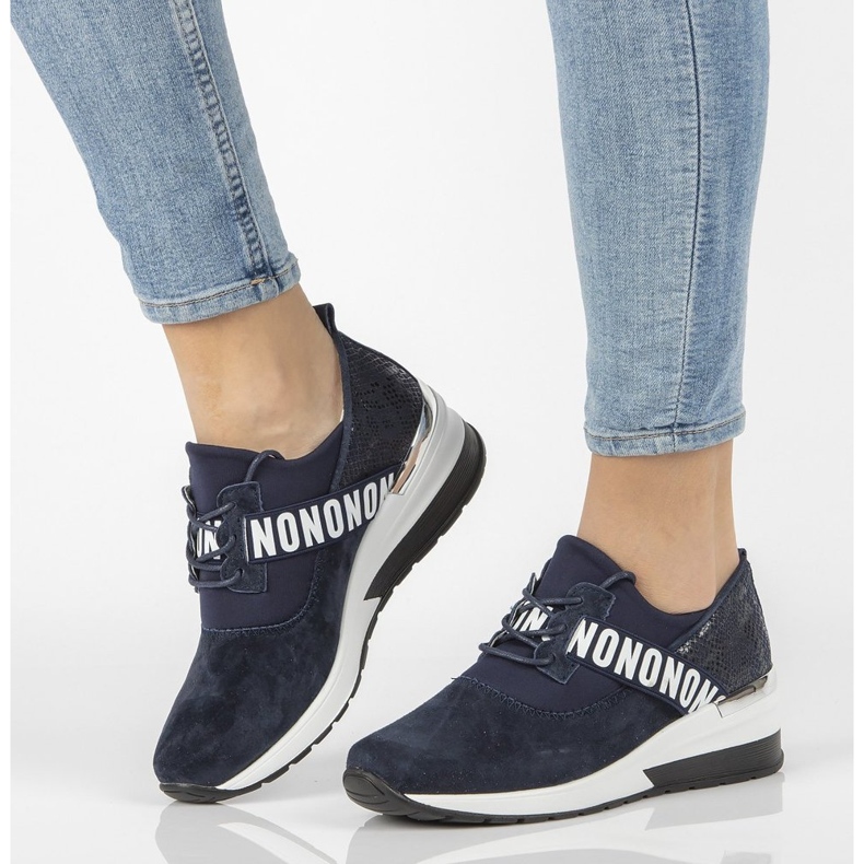 Lederturnschuhe Filippo DP1388 / 21 Nv marineblau navy blau 1