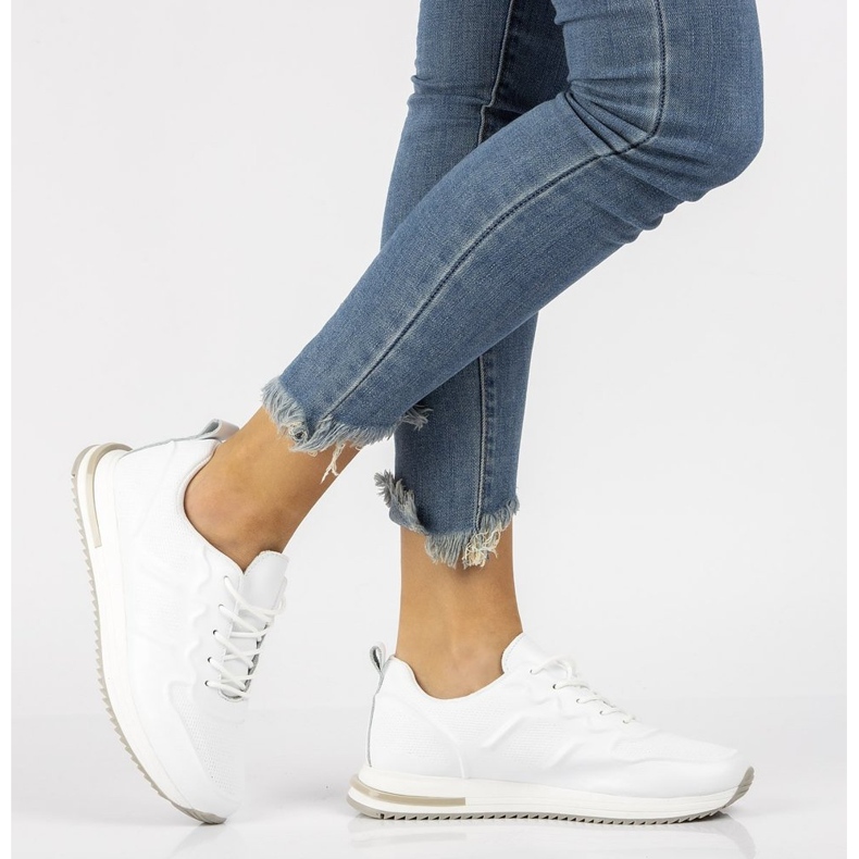 Sportschuhe aus Leder Filippo DP2017 / 21 Wh weiß 1