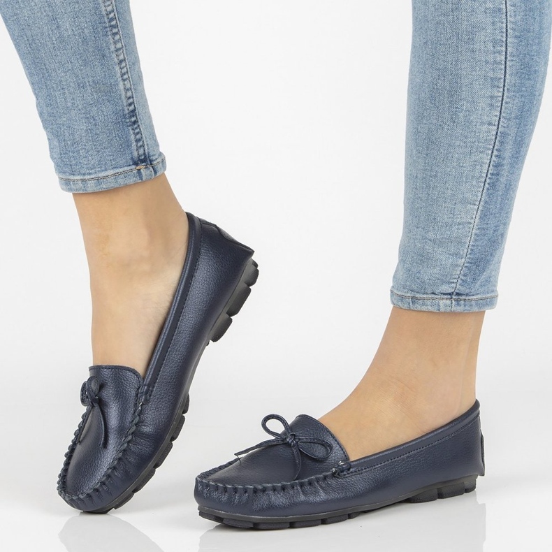Lederhalbschuhe Filippo DP004 / 21 Nv marineblau 1