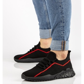 Herrenturnschuhe Filippo MTN2291 / 21 Bk Rd schwarz rot 1