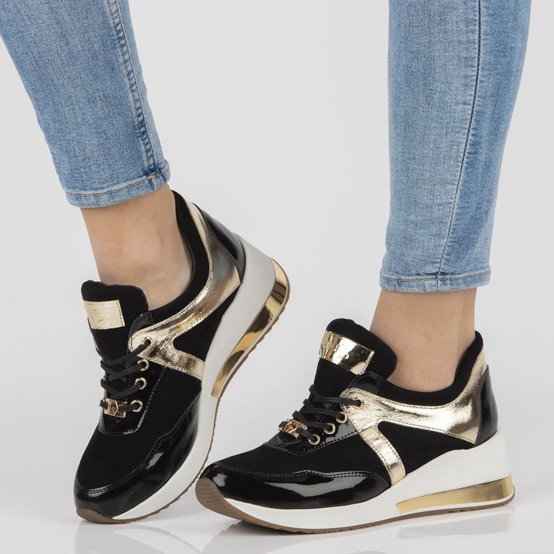 Lederturnschuhe Filippo 086 schwarz 1