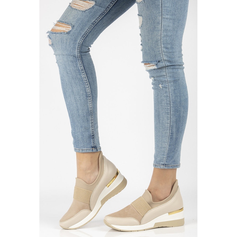 Lederturnschuhe Filippo 089 beige 1