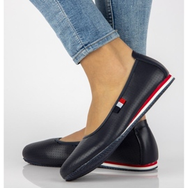 Lederballerinas Filippo DP2171 / 21 Nv marineblau 1
