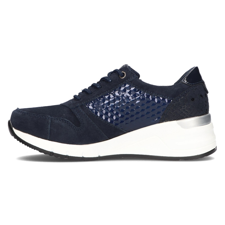 Lederturnschuhe Filippo DP2052 / 21 Nv marineblau navy blau 1