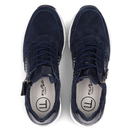 Lederturnschuhe Filippo DP2052 / 21 Nv marineblau 2