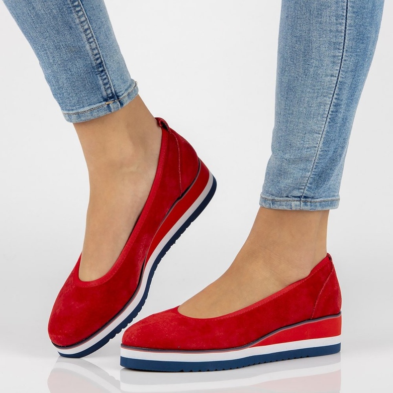 Leder rot Filippo DP2323 / 21 Rd Ballerinas 1