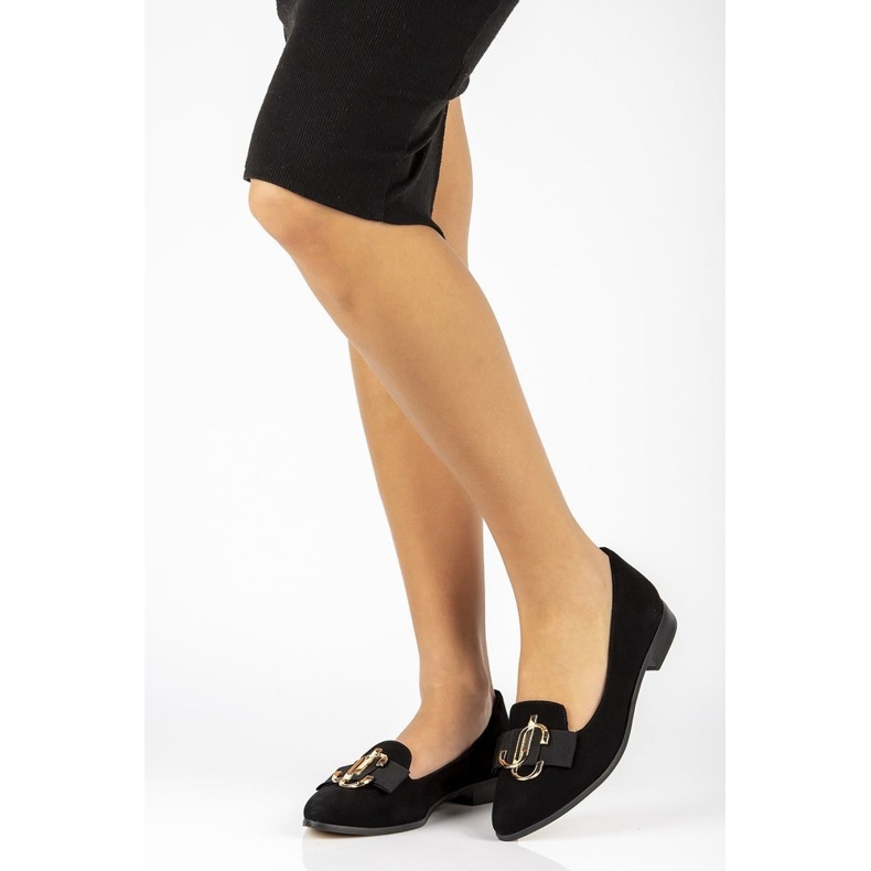 Lederhalbschuhe Filippo 2588 schwarzes Wildleder 2