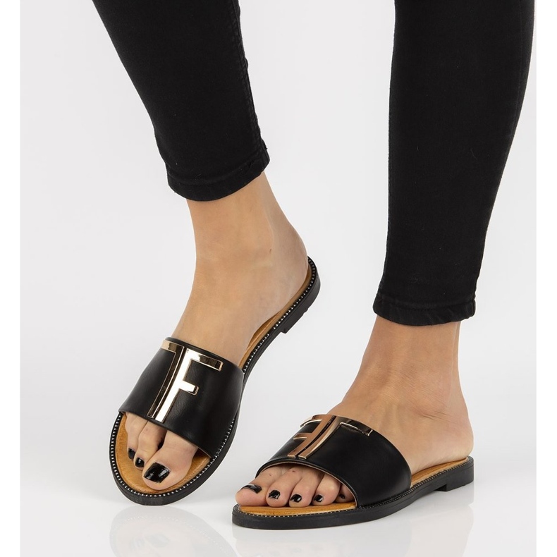 Filippo DK2103 / 21 Bk schwarze Hausschuhe 2