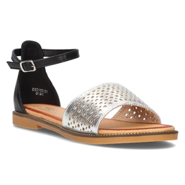 Filippo DS2102 / 21 Si Bk Sandalen schwarz silber 2
