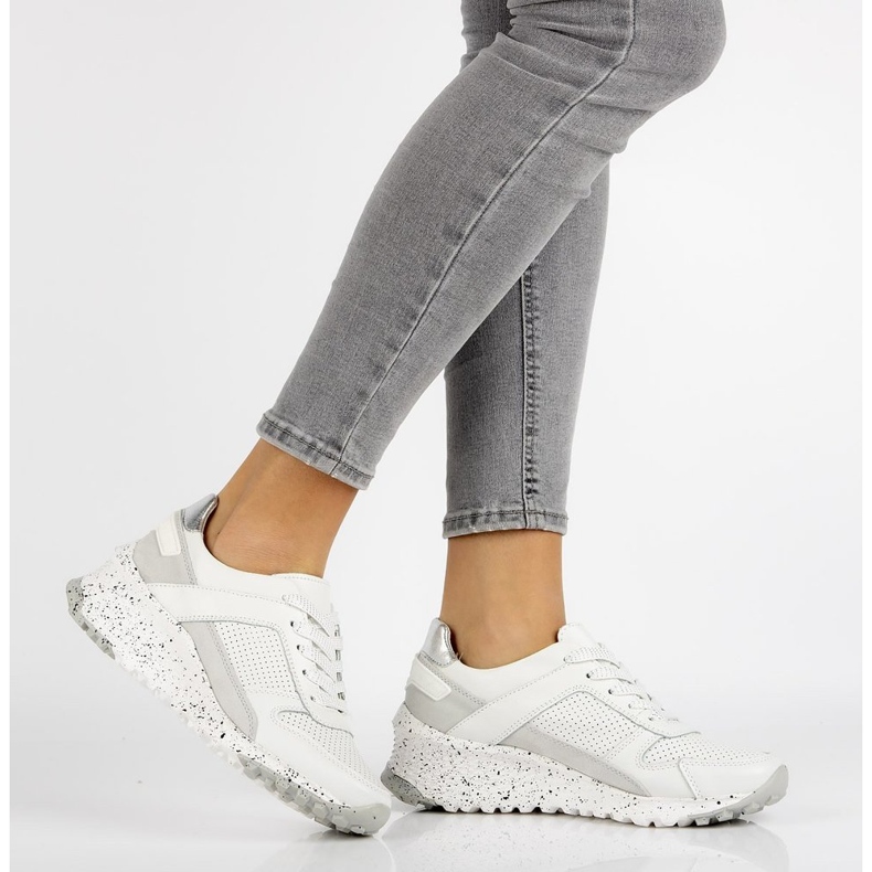 Ledersneaker Filippo DP2008 / 21 Wh weiß 1