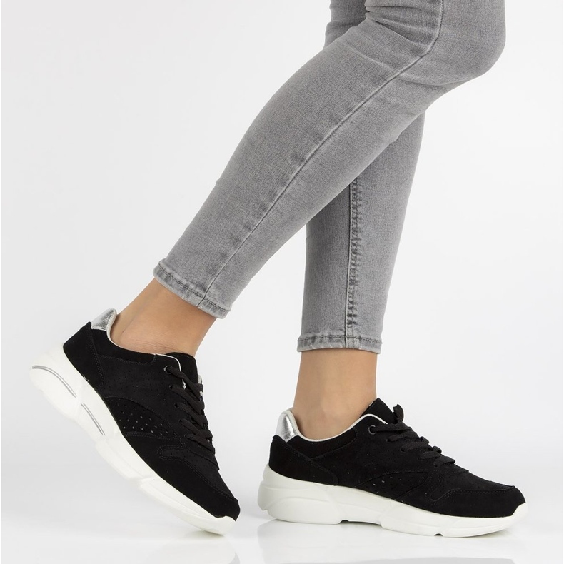 Lederturnschuhe Filippo DP2156 / 21 Bk schwarz 1