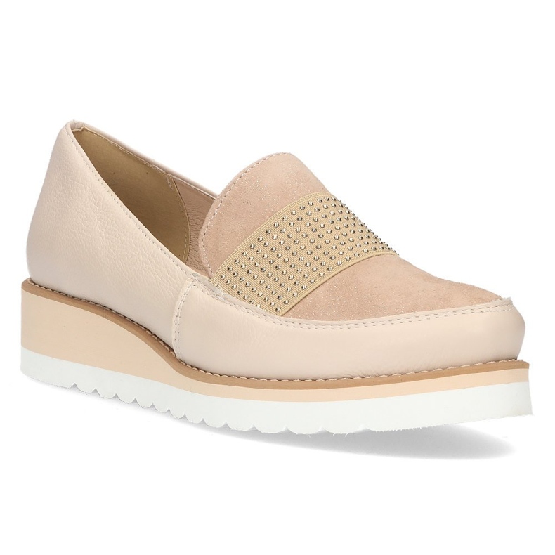 Lederschuhe Filippo 091 beige 2