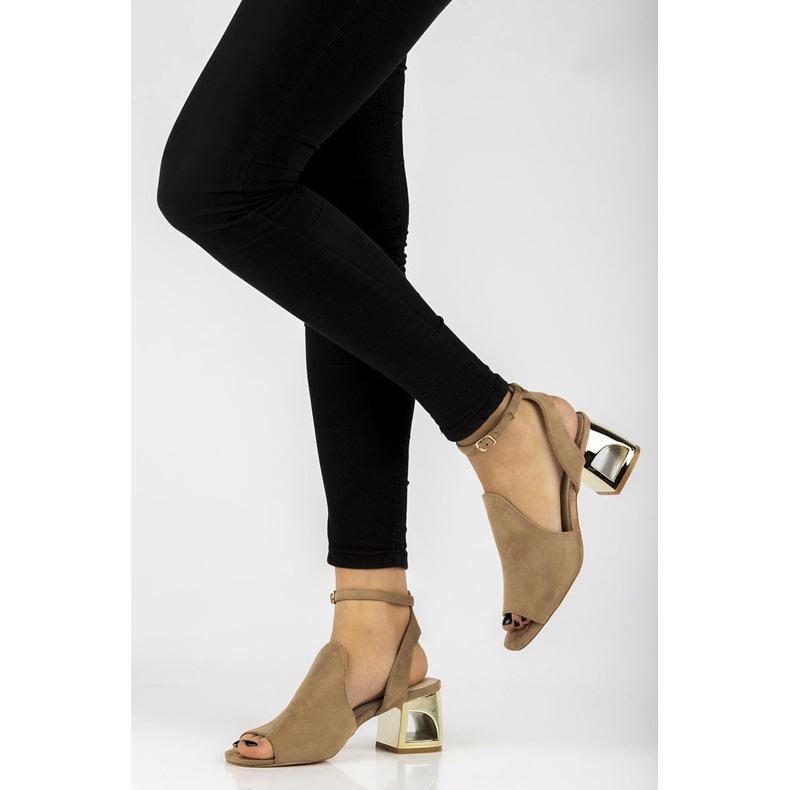 Filippo DS2107 / 21 Beige Sandaletten mit hohen Absätzen 2