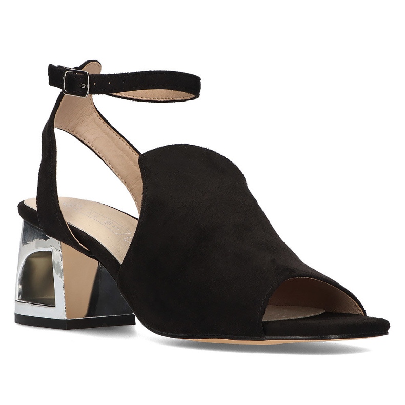 Schwarze Filippo DS2107 / 21 Bk Sandaletten mit Absatz 1