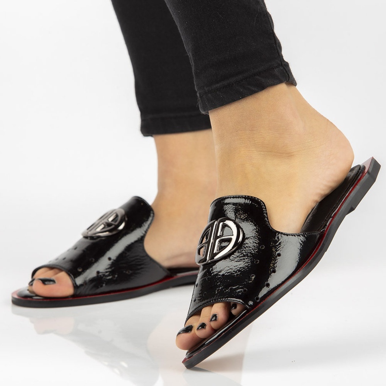 Filippo DK2353 / 21 Bk schwarze Hausschuhe 1