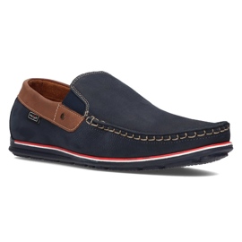 Lederhalbschuhe Filippo G-1522K marineblau 1