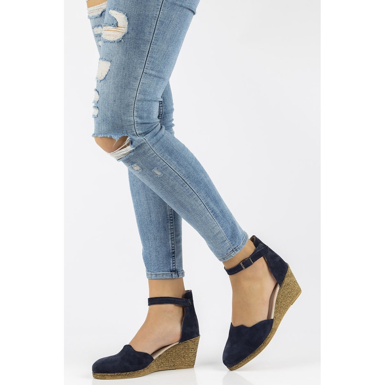 Ledersandalen Filippo DS1394 / 21 Nv marineblau 2