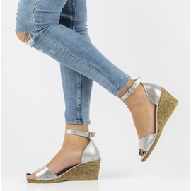 Ledersandalen Filippo DS2137 / 21 Si silber 2