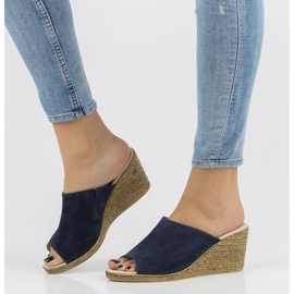 Lederhausschuhe Filippo DK2143 / 21 Nv marineblau navy blau 1