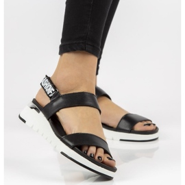 Ledersandalen Filippo DS2141 / 21 Bk schwarz 1