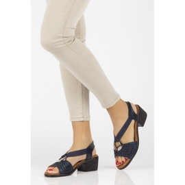 Ledersandalen Filippo DS2308 / 21 Nv marineblau 1