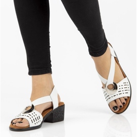 Ledersandalen Filippo DS2308 / 21 Wh weiß 1