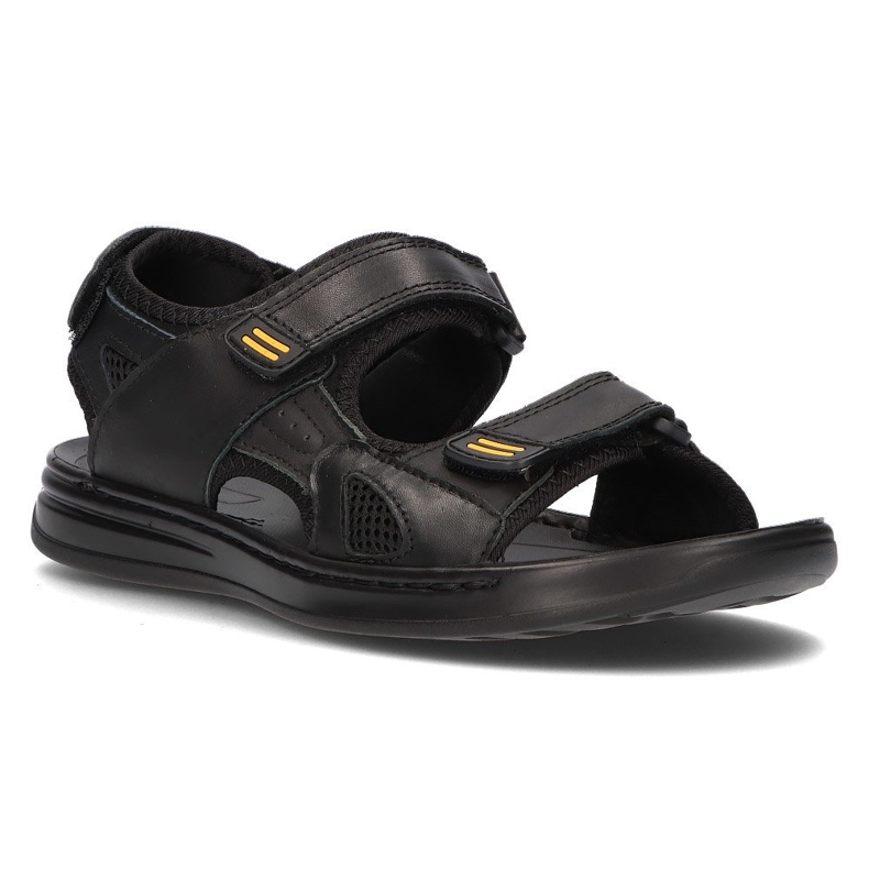 Herrensandalen aus Leder Filippo MS2305 / 21 Bk schwarz 1