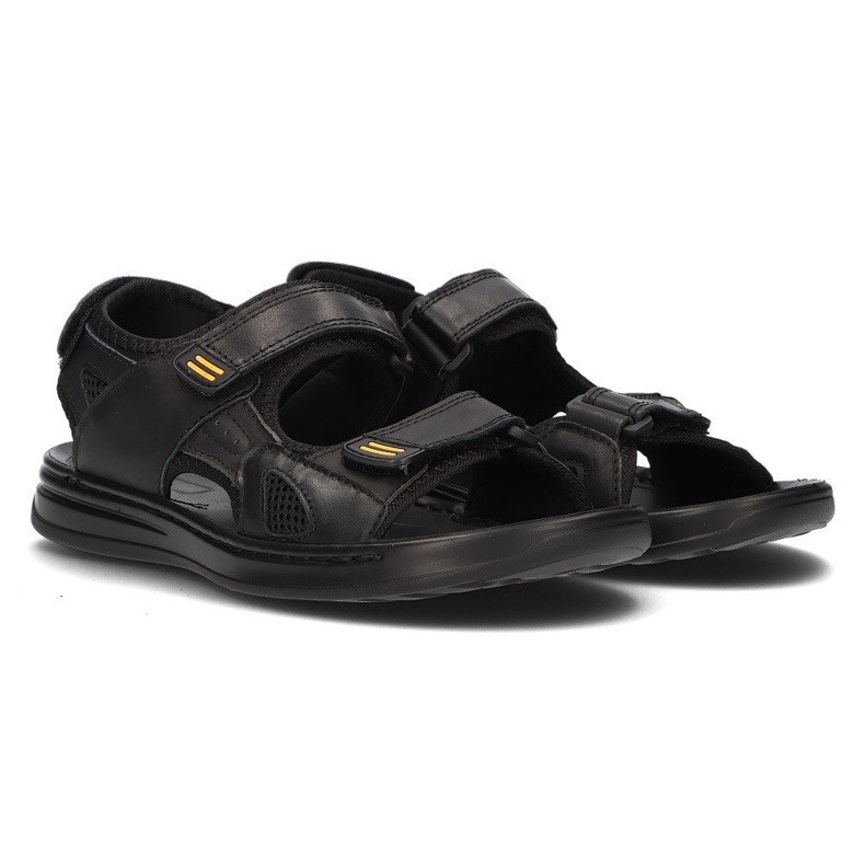 Herrensandalen aus Leder Filippo MS2305 / 21 Bk schwarz 2