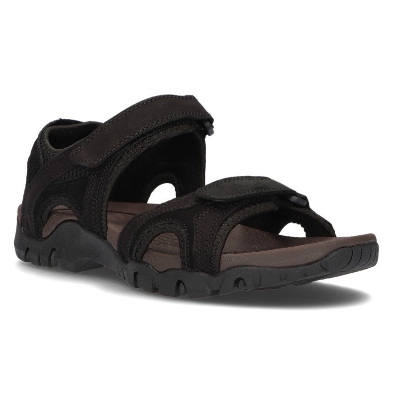 Herrensandalen aus Leder Filippo MS2306 / 21 Bk schwarz 1