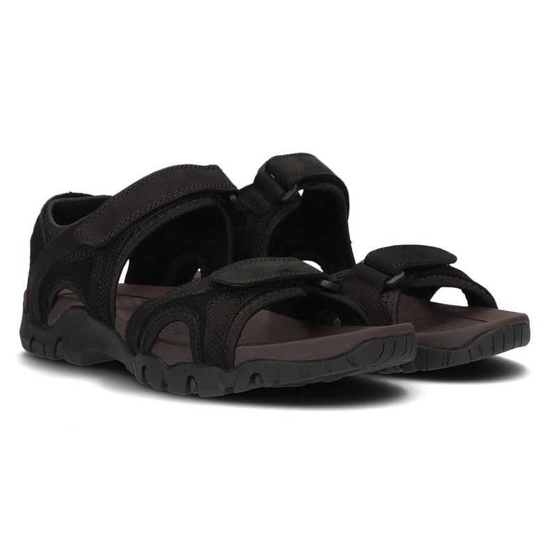 Herrensandalen aus Leder Filippo MS2306 / 21 Bk schwarz 2