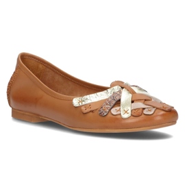 Lederballerinas Filippo 01358 rot braun 1