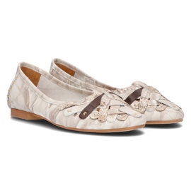 Lederballerinas Filippo 01358 beige 2