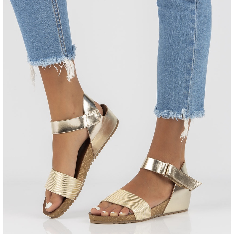 Ledersandalen Filippo 40143 gold golden 2